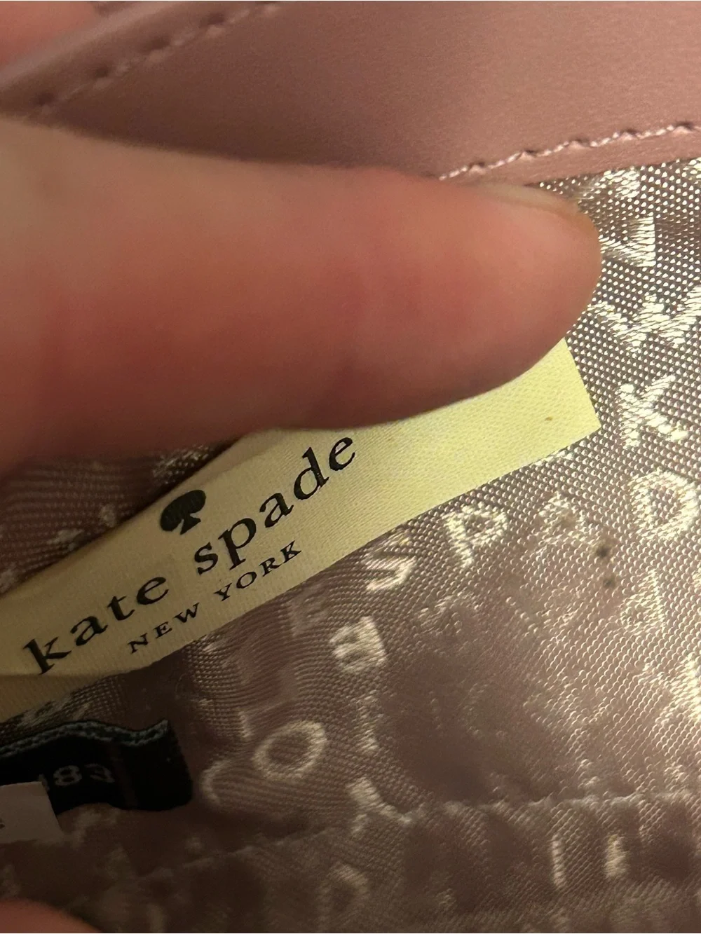 kate spade Pink Leather Zip-Around Wallet with Gold Plaque